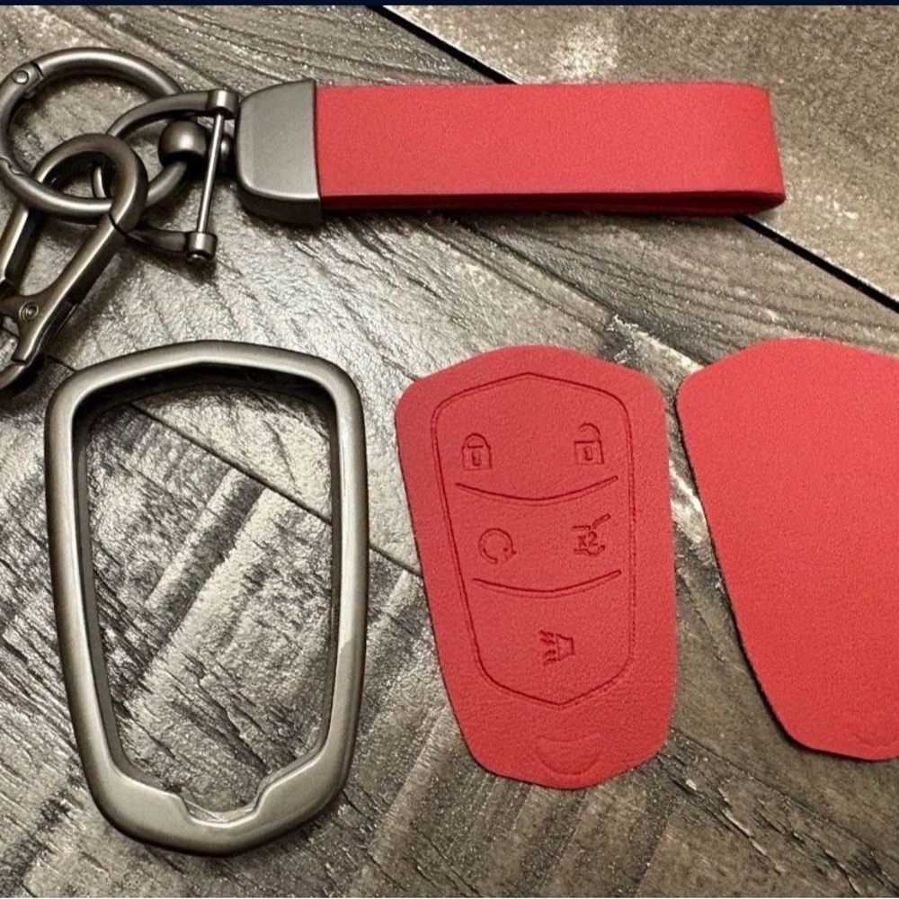 Key Fob Cover Case for Cadillac CT4 CT5 ATS XT5 XT6 with keychain